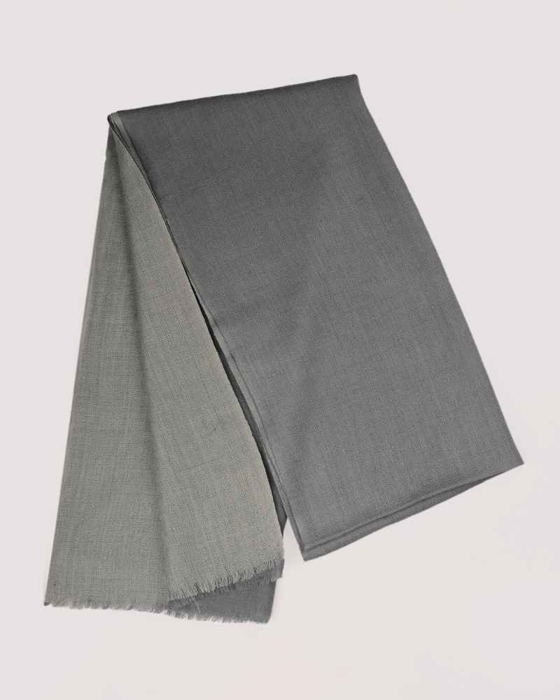 Pashmina Wool Diamond Weave Ombre Muffler Grey